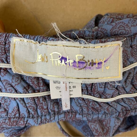 Free People Jen’s Pirate Booty Paisley Tie Front Paisley Top Large - Picture 6 of 7